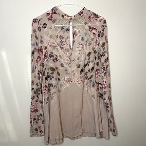 Lacey floral top like free people
